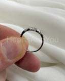0.15ct Round Cut Moissanite Infinity Knot Engagement Ring 14K White Gold Plated