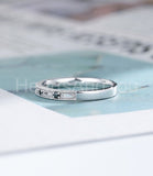 0.2ct Round Blk Simulated Diamond Anniversary Wedding Band 14k White Gold Plated