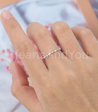 0.4ct Marquise Simulated Diamond Half Eternity Wedding Band 14k WhiteGold Plated