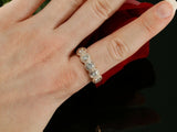 5ct Round Cut Diamond Five Stone Halo Gatsby Engagement Ring 14k Rose Gold Over