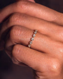0.2ct Pear Simulated Diamond Eternity Milgrain Wed Band 14k Yellow Gold Plated