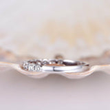 Half Eternity Wedding Ring Band 1.2ct Round Cut Diamond 14k White Gold Finish