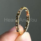 0.15ct Round Cut Moissanite Open Hollow Women Wedding Band 14k YellowGold Plated