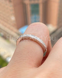 0.2ct Round Cut Moissanite Zig Zag Triangle Wedding Band 14k White Gold Plated