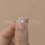0.1ct Baguette Cut Simulated Diamond Toi Et Moi Ring 14k Yellow Gold Plated