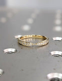 0.2ct Round Cut Moissanite Bow Tie Shaped Wedding Band 14k Yellow Gold Plated