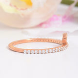 1.2ct Round Cut Diamond Engagement Ring Minimalist Stackable 14k RoseGold Finish