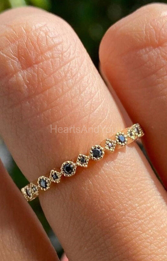 0.12ct Round Simulated Diamond 3/4 Eternity Wedding Band 14k Yellow Gold Plated