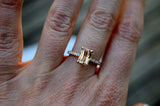 1.2ct Engagement Ring Radiant Yellow Citrine Diamond Accent 14k Yellow Gold Over
