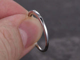 0.3ct Round Cut VVS1D Diamond Wedding Ring Band Minimalist 18k White Gold Finish