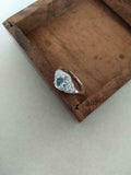 2ct Engagement Ring Oval Cut Blue Aquamarine Cluster Halo 14k White Gold Finish