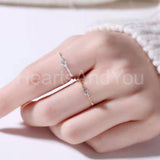 0.5ct Round Cut Moissanite Minimalist Engagement Ring 14k Yellow Gold Plated