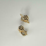 1ct Pear Cut Blue Aquamarine Diamond Teardrop Stud Earrings 14k Yellow Gold Over