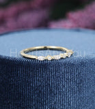 0.5ct Marquise Simulated Diamond Half Eternity Wed Band 14k Yellow Gold Plated