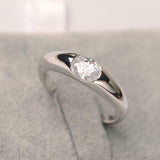 1ct Oval Cut VVS1D Diamond Engagement Ring Solitaire Women 14k White Gold Finish