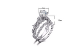 2ct Round Cut Diamond Engagement Ring 14k White Gold Finish Antique Bridal Set