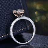 1.5ct Emerald Cut Diamond Solitaire Ring 14k White Gold Finish with Round Accent