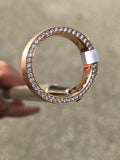 2ct Round Cut VVS1/D Diamond Smooth Wide Wedding Ring Band 14k Rose Gold Finish