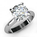 1ct Round Cut Diamond Classic 4 Prong Solitaire Ring Women 14k White Gold Finish