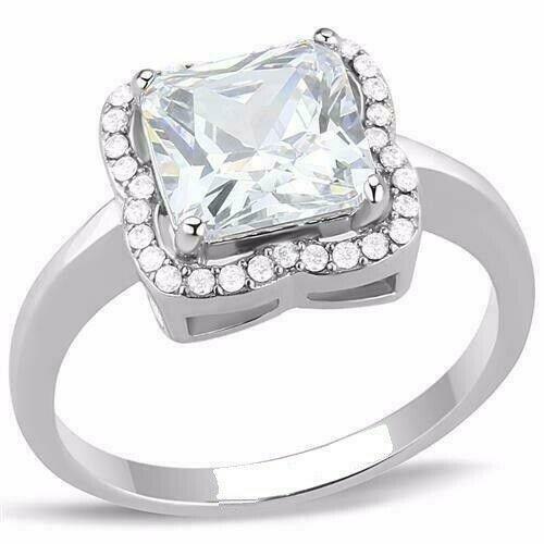 2.5ct Cushion Cut Diamond Halo Stylish Engagement Ring 14K White Gold Finish