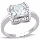 2.5ct Cushion Cut Diamond Halo Stylish Engagement Ring 14K White Gold Finish