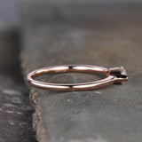 0.5ct Engagement Ring Marquise Cut Diamond Minimalist Design 14k RoseGold Finish