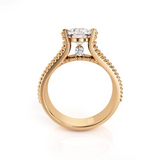 2.6ct Round Cut Diamond Engagement Ring 14k Rose Gold Finish Leaves Filigree