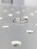 0.3ct Round Cut Moissanite Bow Tie Shaped Wedding Band 14k White Gold Plated