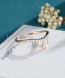 0.5ct Baguette Simulated Diamond Minimalist Engagement Ring 14k Rose Gold Plated