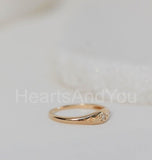 0.1ct Round Cut Moissanite Starburst Women Engagement Ring 14k Rose Gold Plated