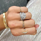 0.2ct Baguette Cut Diamond Engagement Ring 14k Yellow Gold Finish Minimalist