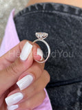 2.3ct Oval Simulated Diamond Solitaire with Accents Ring 14k Yellow Gold Plated