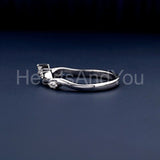 0.5ct Round Cut Moissanite Proposal Ring Wedding Band 14k White Gold Plated