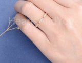 0.5ct Round Cut Simulated Pink Ruby Half Eternity Band 14k Yellow Gold Plated