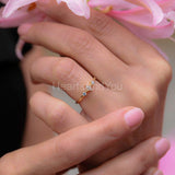 0.2ct Marquise Cut Simulated Diamond Minimalist Engagement Ring 14k Gold Plated