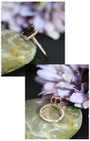 2ct Emerald Cut Red Garnet Engagement Ring 14k Yellow Gold Finish Halo Solitaire