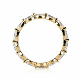 1ct Marquise Cut VVS1D Diamond Wedding Ring Band Eternity 14k Yellow Gold Finish