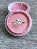 0.5ct Round Cut Moissanite Solitaire Women Engagement Ring 14k YellowGold Plated