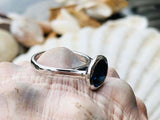 1.5ct Engagement Ring Round Cut Sapphire Bezel Set Solitaire 14k White Gold Over