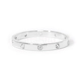 0.3ct Round Cut Moissanite Dainty Flush Set Wedding Band 14K Yellow Gold Plated