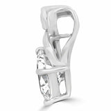 0.5ct Princess Cut VVS1 Diamond Infinity Pendant For Women 14k White Gold Finish