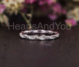 0.5ct Round Cut Moissanite Eternity Twisted Wedding Band 14k White Gold Plated