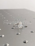 2.1ct Pear Cut Simulated Diamond Bridal Ring Curved Band 14k White Gold Plated