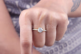 0.3ct Round Simulated Diamond Hidden Halo Engagement Ring 14k Yellow Gold Plated