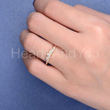 0.5ct Marquise Simulated Diamond Cluster Minimalist Ring 14k Yellow Gold Plated