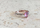 2ct Pear Cut Morganite Engagement Ring Infinity Twisted Accent 14k RoseGold Over