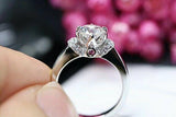 2.5ct Round Cut VVS1 Diamond Stylish Engagement Ring 14k White Gold Finish