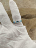 2.5ct Wedding Band Oval Cut Blue Topaz Stylish Three Stone 14k White Gold Finish