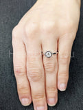 0.5ct Round Cut Moissanite Bezel Set Solitaire Women Ring 14k White Gold Plated