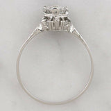 0.75Ct Round Cut Diamond Vintage Antique Engagement Ring 14K White Gold Finish